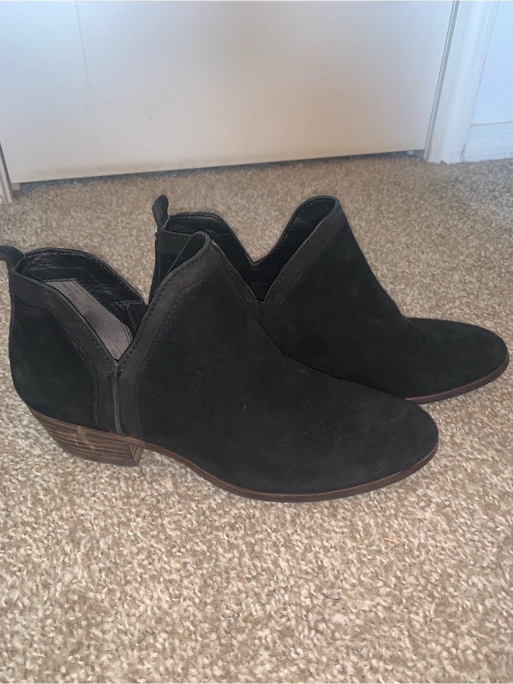 Sam Edelman Women's Black Suede Ankle Booties Size 8